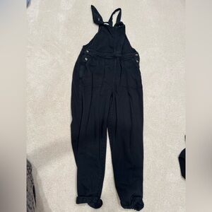 Carly Jean Los Angeles Midnight Black Overalls